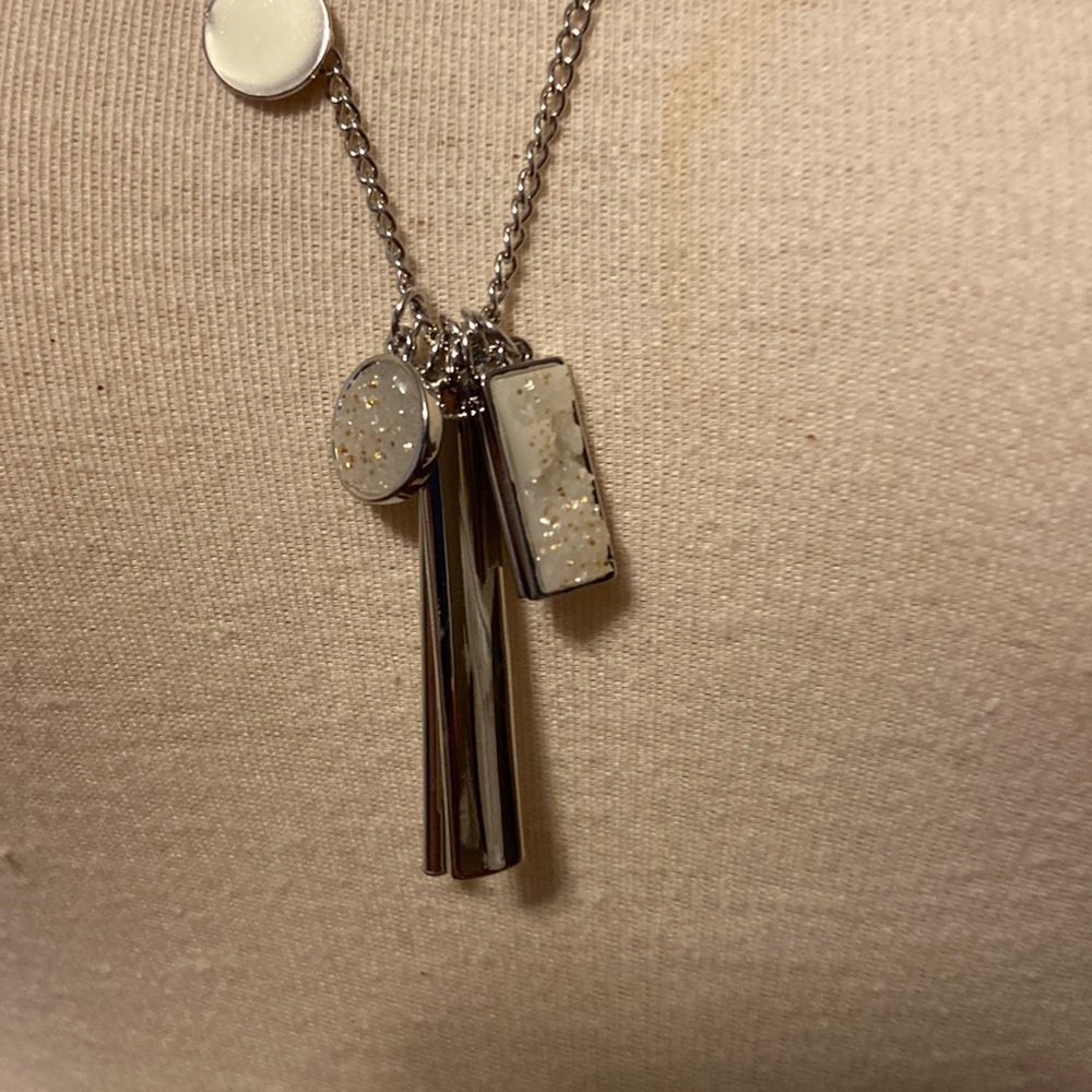 Faux crystals and silver dangle necklace from Park Lane. NWT and gift bag